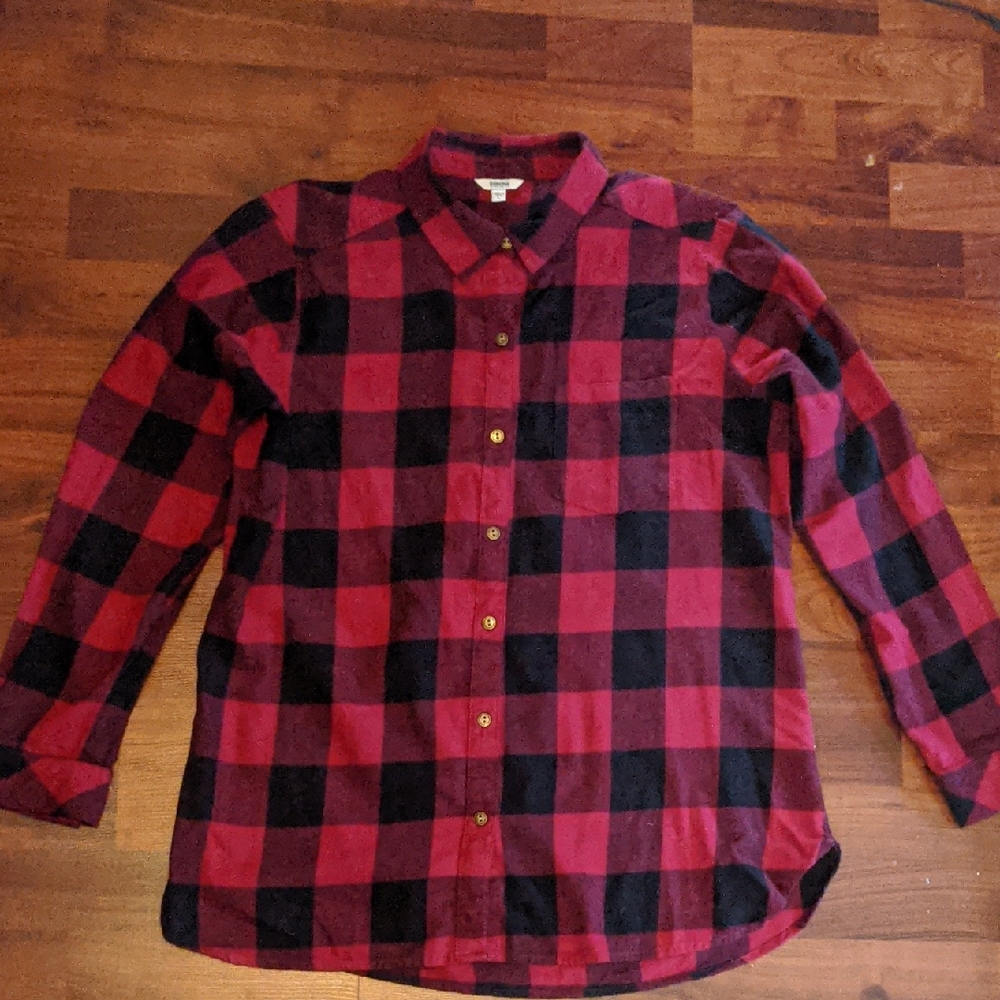 Sonoma Red and Black Checkered Casual Shirt